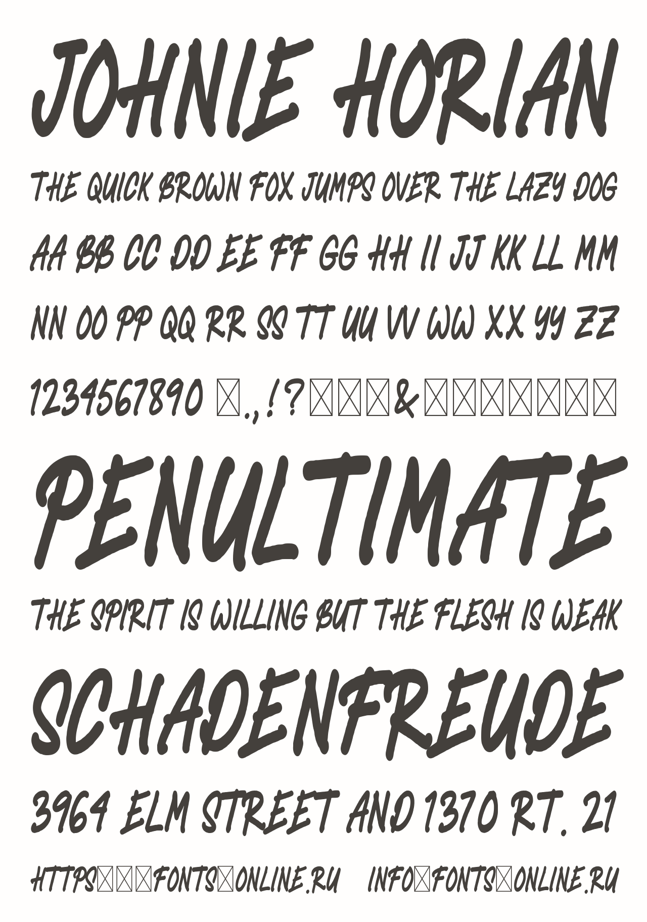 Johnie Horian Free Font Download